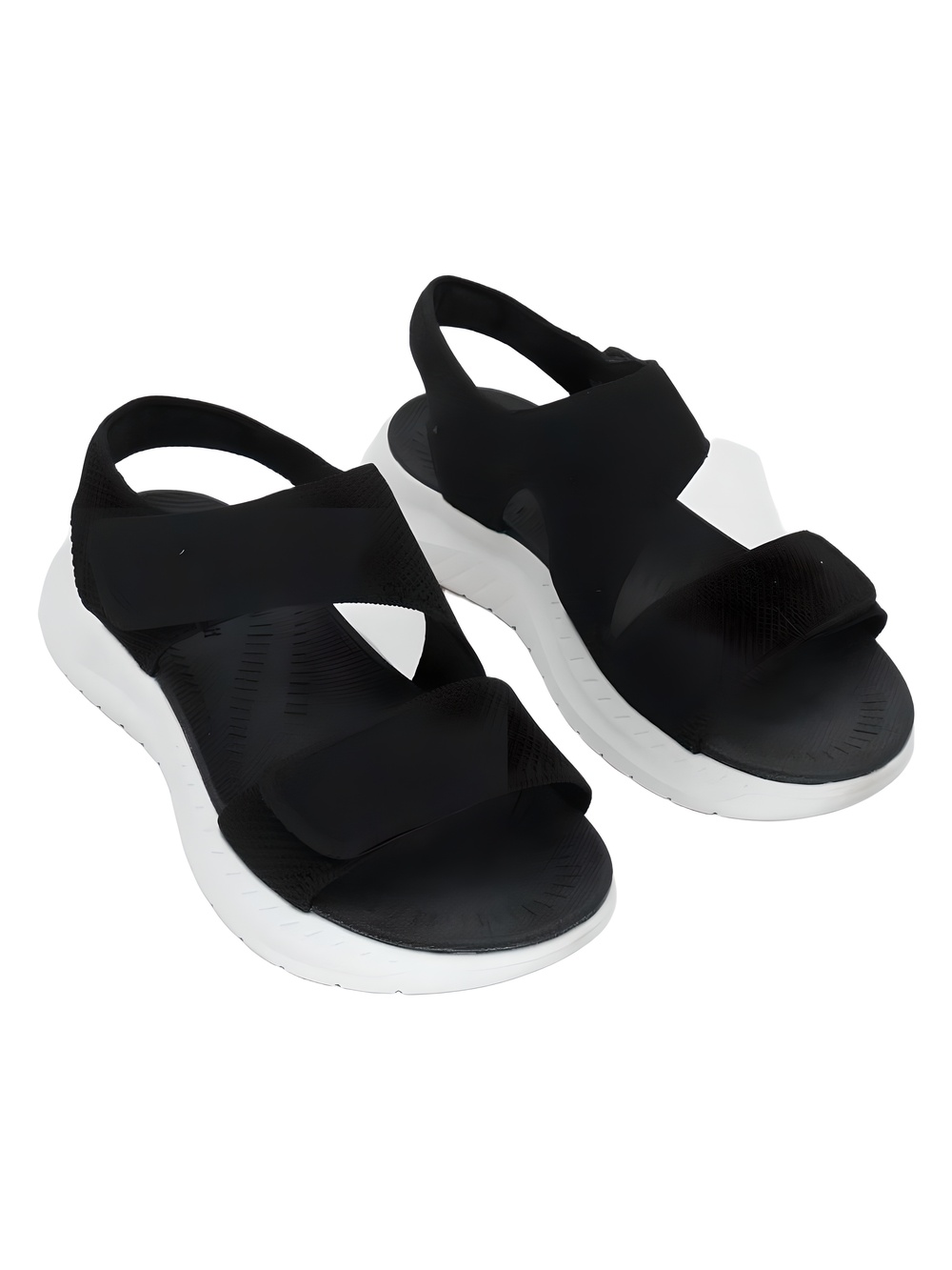 Easy Spirit Dreda Double Black Mesh Strappy Comfort Sandals Size 8M